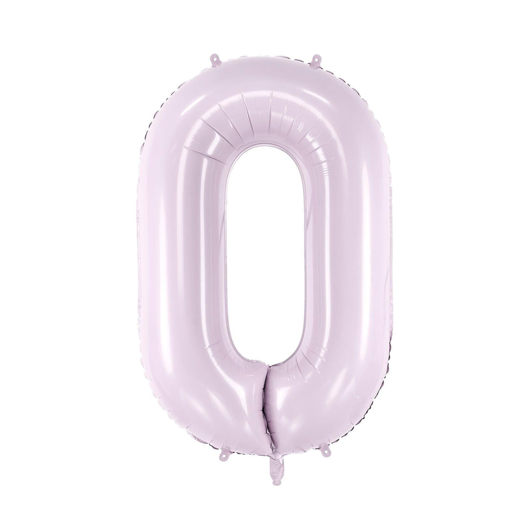 Lilac Number 0 Balloon 72cm / 30" - Large Pastel Purple Foil Mylar Digit - 10th Birthday Decor - 30th - Anniversary Party Supplies - Mermaid - Jolie Fete UK