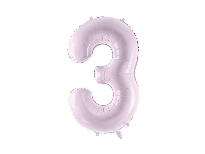 Lilac Number 3 Balloon 72cm / 30" - Large Pastel Purple Foil Mylar Digit - 3rd Birthday Decor - 30th - Anniversary Party Supplies - Mermaid - Jolie Fete UK