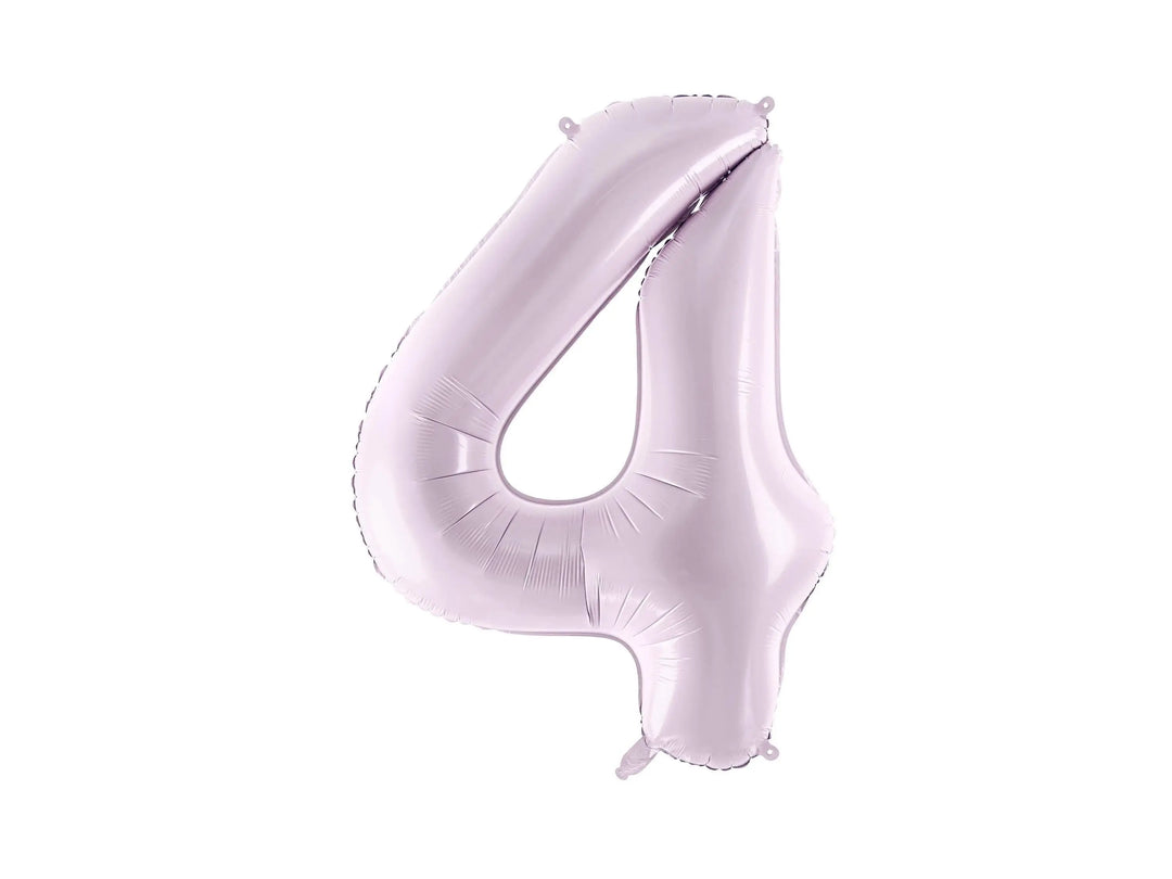 Lilac Number 4 Balloon 72cm / 30" - Large Pastel Purple Foil Mylar Digit - 4th Birthday Decor - 40th - Anniversary Party Supplies - Mermaid - Jolie Fete UK