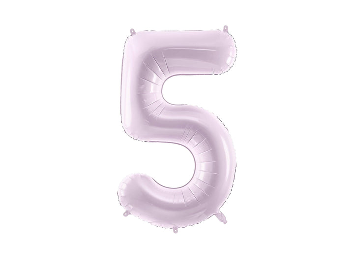 Lilac Number 5 Balloon 72cm / 30" - Large Pastel Purple Foil Mylar Digit - 5th Birthday Decor - 50th - Anniversary Party Supplies - Mermaid - Jolie Fete UK