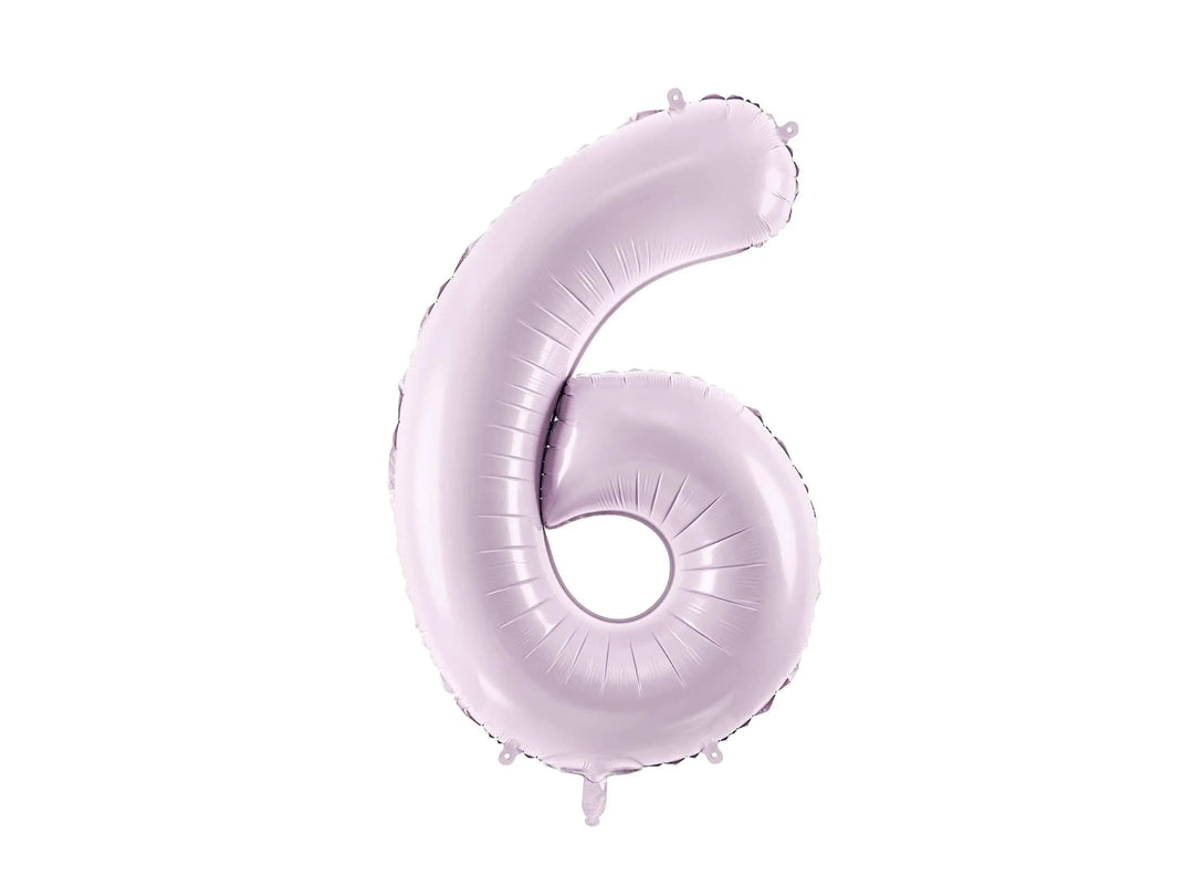 Lilac Number 6 Balloon 72cm / 30" - Large Pastel Purple Foil Mylar Digit - 16th Birthday Decor - 60th - Anniversary Party Supplies - Mermaid - Jolie Fete UK