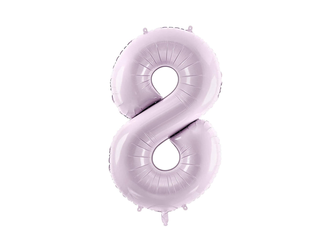 Lilac Number 8 Balloon 72cm / 30" - Large Pastel Purple Foil Mylar Digit - 18th Birthday Decor - 80th - Anniversary Party Supplies - Mermaid - Jolie Fete UK