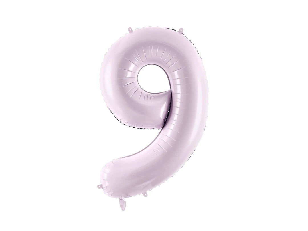 Lilac Number 9 Balloon 72cm / 30" - Large Pastel Purple Foil Mylar Digit - 9th Birthday Decor - 90th - Anniversary Party Supplies - Mermaid - Jolie Fete UK