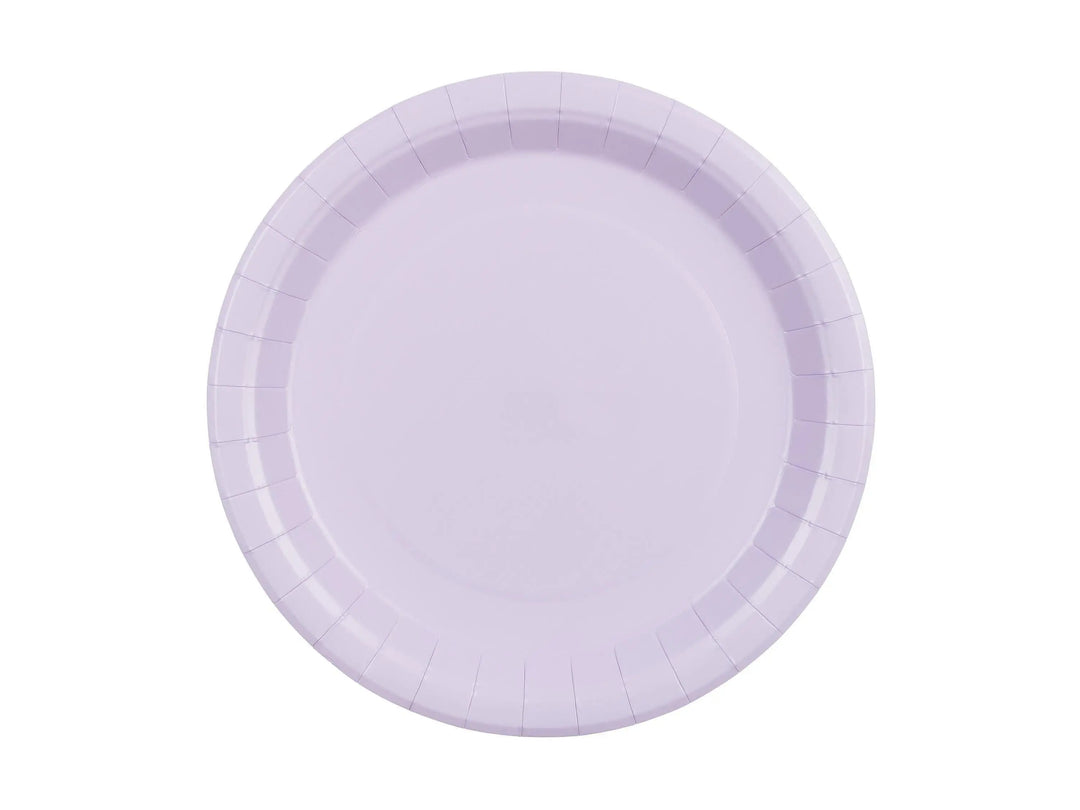 Lilac Paper Plates 23cm - Pastel Violet Party Plates - Kids Birthday - Mermaid Party - Underwater Theme - Pack of 6 - Jolie Fete UK