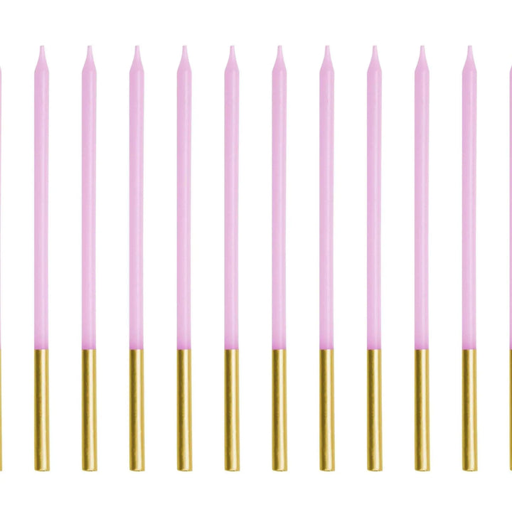 Lilac Candles - Plain Pastel Lilac Cake Candles - Straight Candles - Violet Party Decorations - Birthday Cake Candles - 14cm - Pack Of 12 - Jolie Fete UK