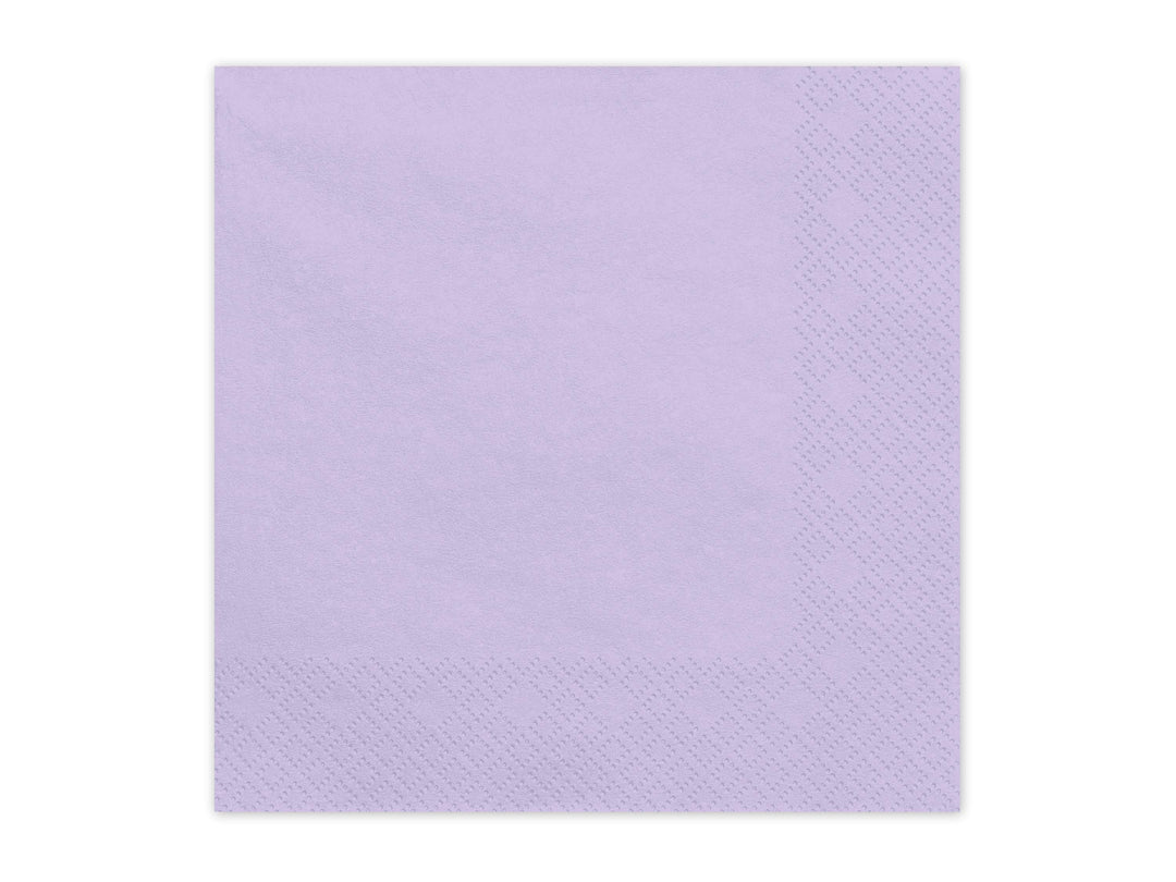 Lilac Paper Napkins - Light Pastel Lilac Dinner Napkins - Kids Birthday - Mermaid Party - Underwater Theme - Pack of 20 - Jolie Fete UK