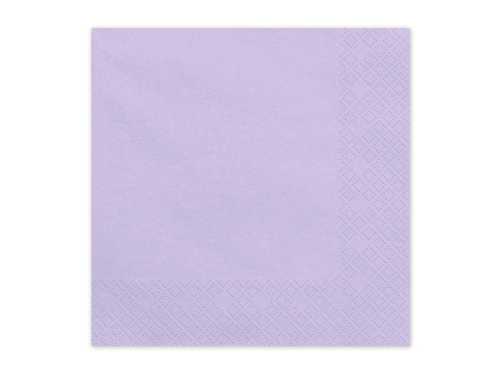 Lilac Paper Napkins - Light Pastel Lilac Dinner Napkins - Kids Birthday - Mermaid Party - Underwater Theme - Pack of 20 - Jolie Fete UK