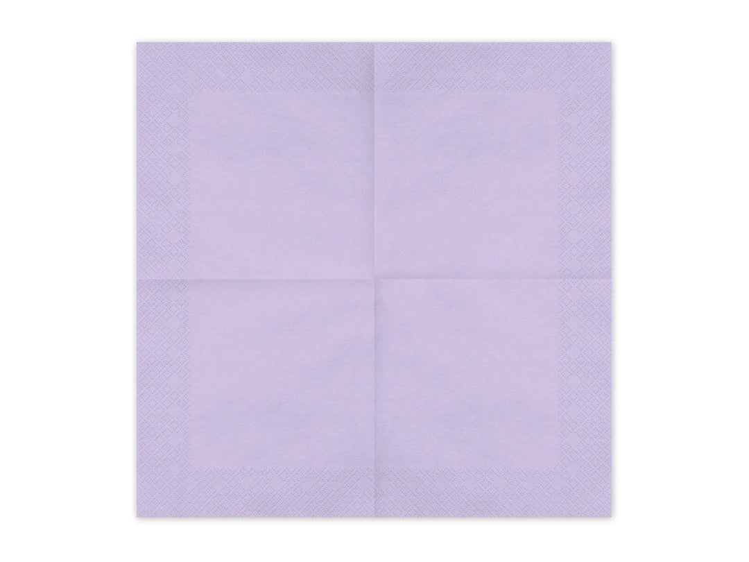 Lilac Paper Napkins - Light Pastel Lilac Dinner Napkins - Kids Birthday - Mermaid Party - Underwater Theme - Pack of 20 - Jolie Fete UK