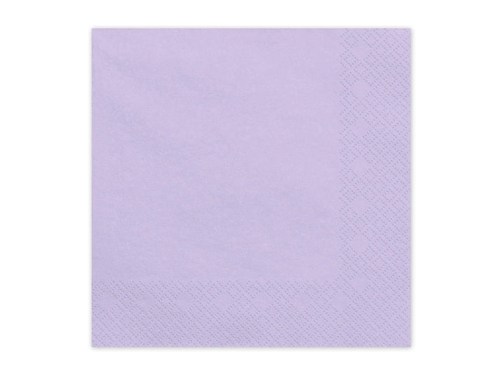 Lilac Paper Napkins - Light Pastel Lilac Dinner Napkins - Kids Birthday - Mermaid Party - Underwater Theme - Pack of 20 - Jolie Fete UK