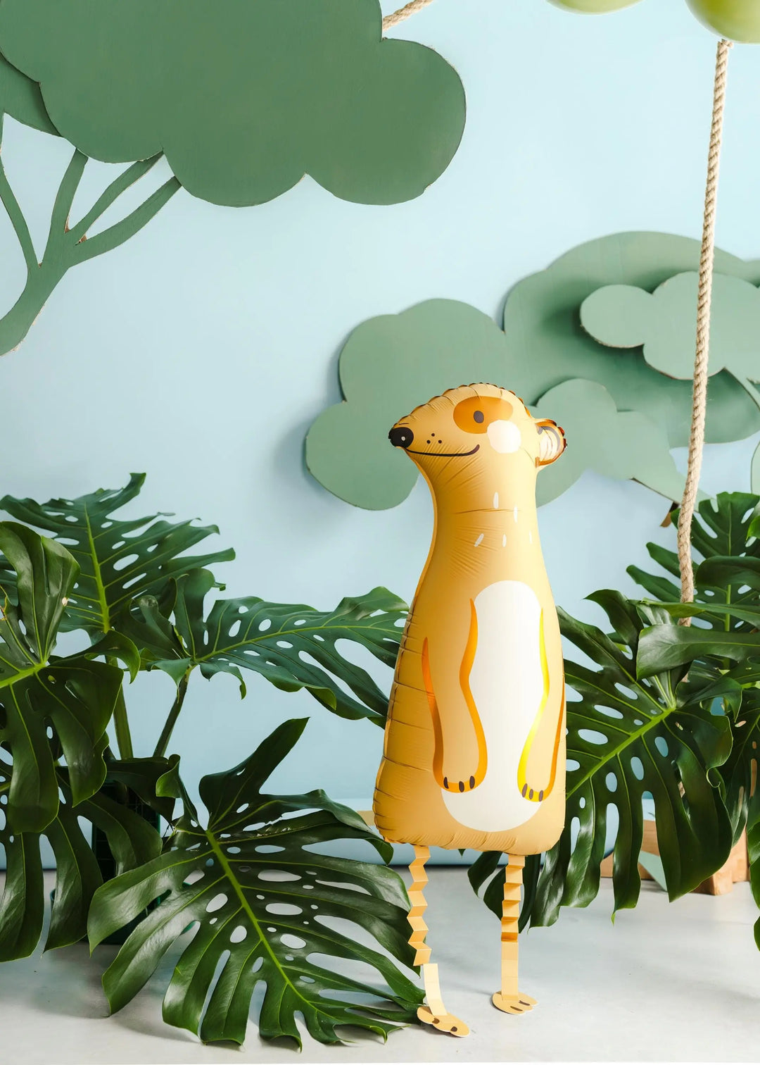 Meerkat Balloon - Safari Birthday Decorations - Standing Animal Balloon - Jungle Theme Foil Decor - Wild One Party - Kids Birthday Party - Jolie Fete UK