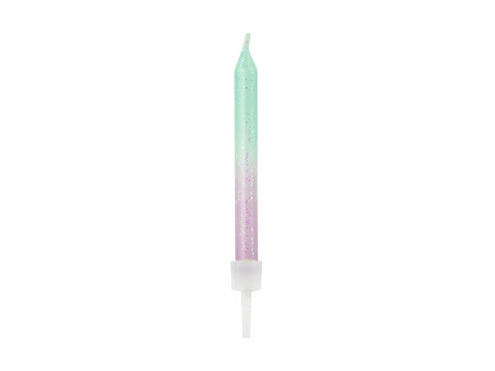 Mermaid Cake Candles - Mint & Lilac Ombre Candles - Mermaid Theme - Under the Sea Party - Birthday Cake Candles - Kids Birthday - Pack Of 20 - Jolie Fete UK