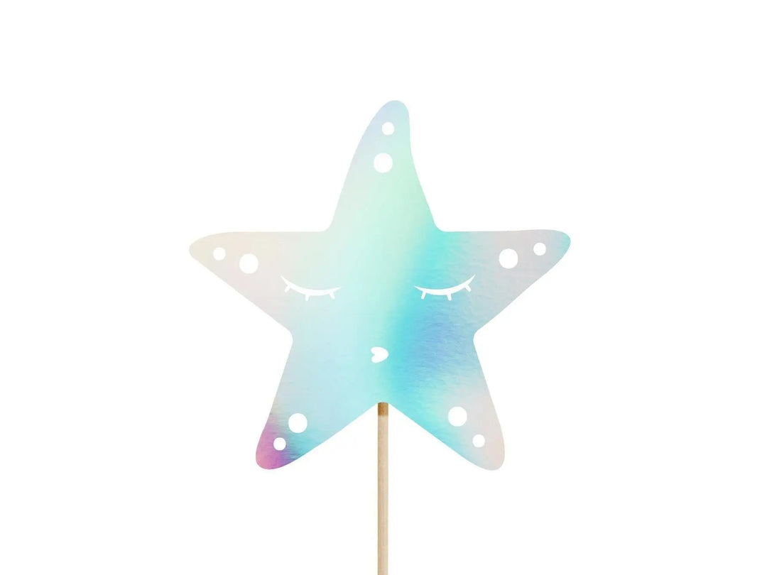 Mermaid Cake Toppers - Mermaid Theme - Under the Sea Party - Star Topper - Mermaid Tail - Seahorse - Kids Birthday Party - Pack Of 3 - Jolie Fete UK