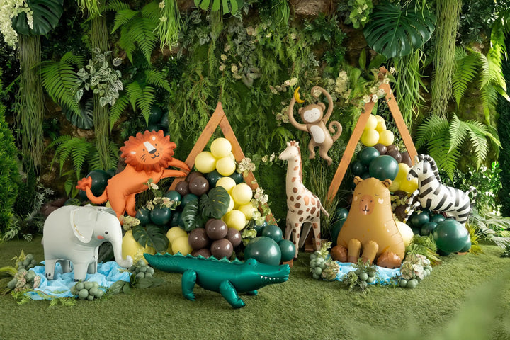 Monkey Balloon - Large Foil Balloon - Safari Birthday Decor - Jungle Animal Balloons - Wild One Party - Kids Party Balloon - Air Fill Only - Jolie Fete UK