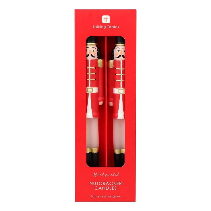 Nutcracker Christmas Dinner Candles - Hand Painted Christmas Table Candles -Christmas Decorations-Christmas Gifts-Stocking Fillers-Pack Of 2 - Jolie Fete UK