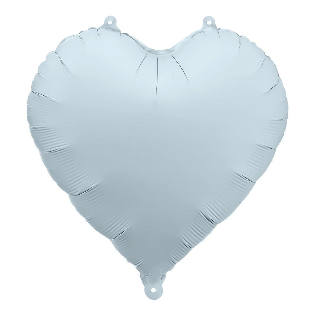 Pastel Blue Heart Balloon - Baby Blue Foil Balloon - Light Blue Birthday Party Decorations - Heart Shaped Balloon - Baby Shower Balloon - Jolie Fete UK