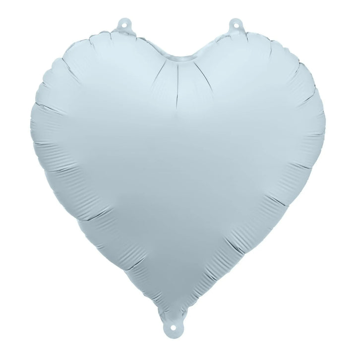 Pastel Blue Heart Balloon - Baby Blue Foil Balloon - Light Blue Birthday Party Decorations - Heart Shaped Balloon - Baby Shower Balloon - Jolie Fete UK