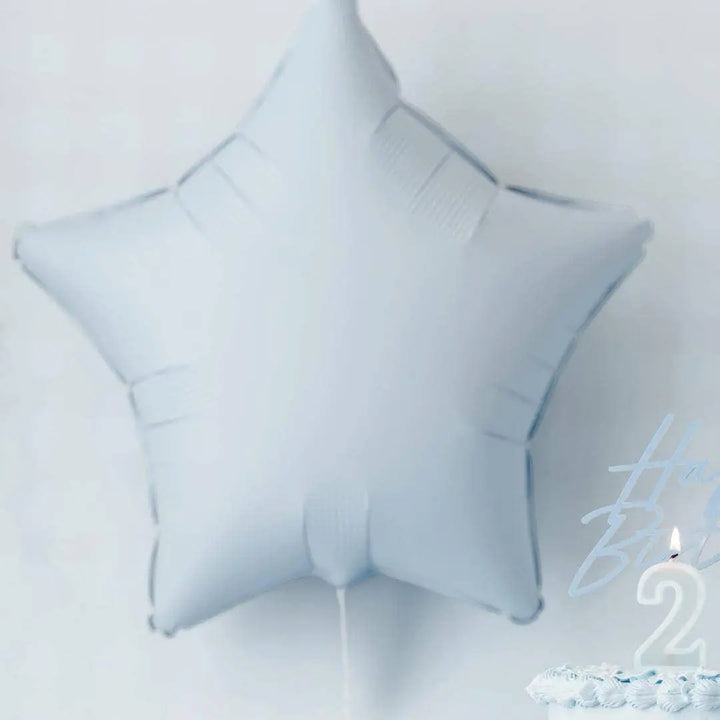 Pastel Blue Star Balloon - Star Shaped Foil Balloon - Light Blue Balloon - Pale Blue Birthday Party Decor - Baby Shower Balloon - Jolie Fete UK