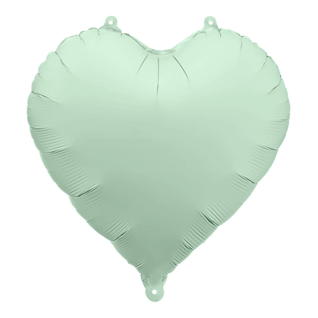 Pastel Green Heart Balloon - Mint Green Foil Balloon - Light Green Birthday Party Decorations - Heart Shaped Balloon - Baby Shower Balloon - Jolie Fete UK