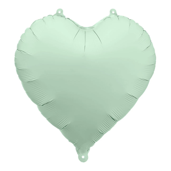 Pastel Green Heart Balloon - Mint Green Foil Balloon - Light Green Birthday Party Decorations - Heart Shaped Balloon - Baby Shower Balloon - Jolie Fete UK