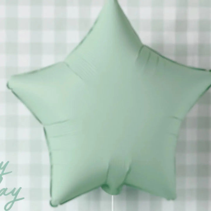 Pastel Green Star Balloon - Star Shaped Foil Balloon - Mint Green Balloon - Light Green Birthday Party Decor - Baby Shower Balloon - Jolie Fete UK