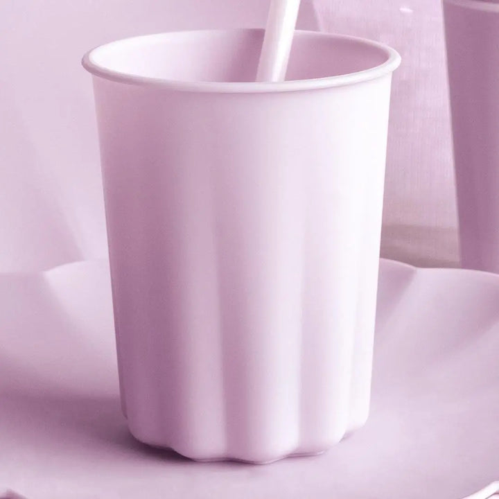 Pastel Lilac Reusable Cups - Light Violet Party Cups - Pale Purple Birthday Party Decorations - Picnic Plastic Cups - Pack Of 4 - Jolie Fete UK