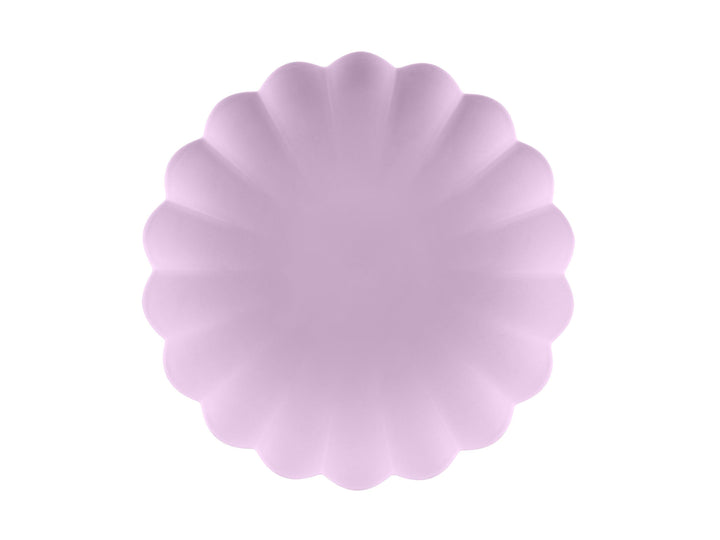 Pastel Lilac Reusable Plates - Light Violet Party Plates - Pale Purple Birthday Party Decorations - Picnic Plastic Plates - Pack Of 4 - Jolie Fete UK