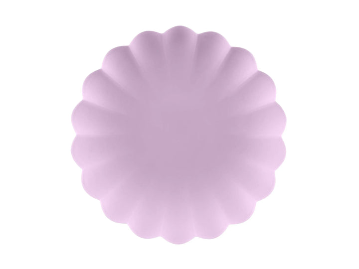 Pastel Lilac Reusable Plates - Light Violet Party Plates - Pale Purple Birthday Party Decorations - Picnic Plastic Plates - Pack Of 4 - Jolie Fete UK