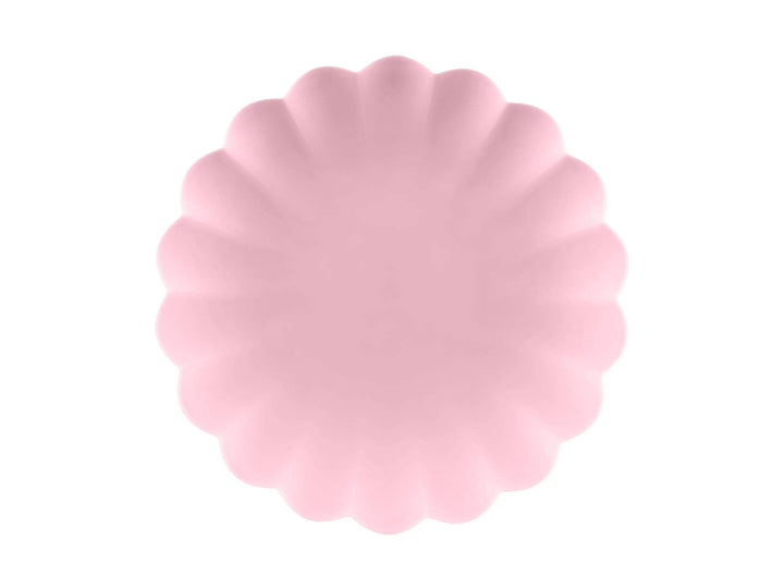 Pastel Pink Reusable Plates - Baby Pink Party Plates - Light Pink Birthday Party Decorations - Picnic Plastic Plates - Pack Of 4 - Jolie Fete UK