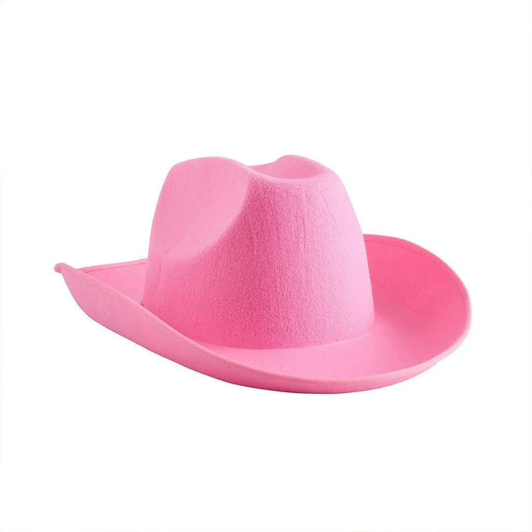 Pink Cowgirl Hat - High Quality Hen Party Hat - She’s Tying The Knot Coastal Cowgirl Decor - Solid Pink Cowboy Hat - Hootyballoo - Jolie Fete UK