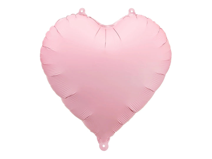 Pink Heart Foil Balloon 45cm - Pastel Pink Mylar Heart Balloon - Romantic Birthday Decor - Baby Shower - Anniversary Party Supplies - Jolie Fete UK