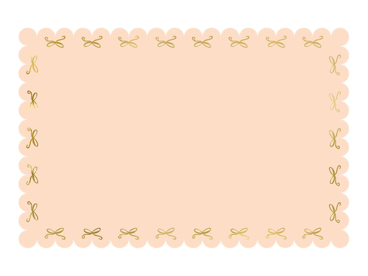 Pink Paper Tablecloth - Pastel Pink Party Supplies - Gold Bows - Unicorn Birthday Party Decorations - Coquette Theme - Princess -180 x 120cm - Jolie Fete UK