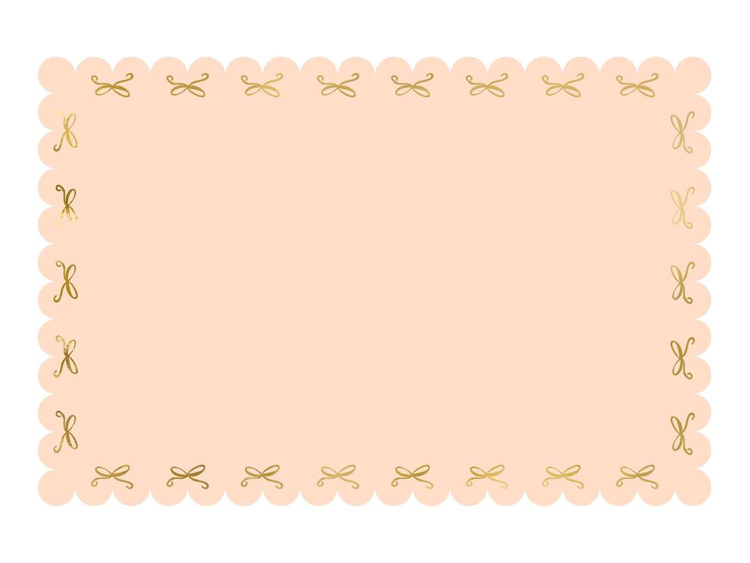 Pink Paper Tablecloth - Pastel Pink Party Supplies - Gold Bows - Unicorn Birthday Party Decorations - Coquette Theme - Princess -180 x 120cm - Jolie Fete UK
