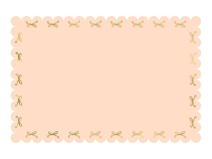 Pink Paper Tablecloth - Pastel Pink Party Supplies - Gold Bows - Unicorn Birthday Party Decorations - Coquette Theme - Princess -180 x 120cm - Jolie Fete UK