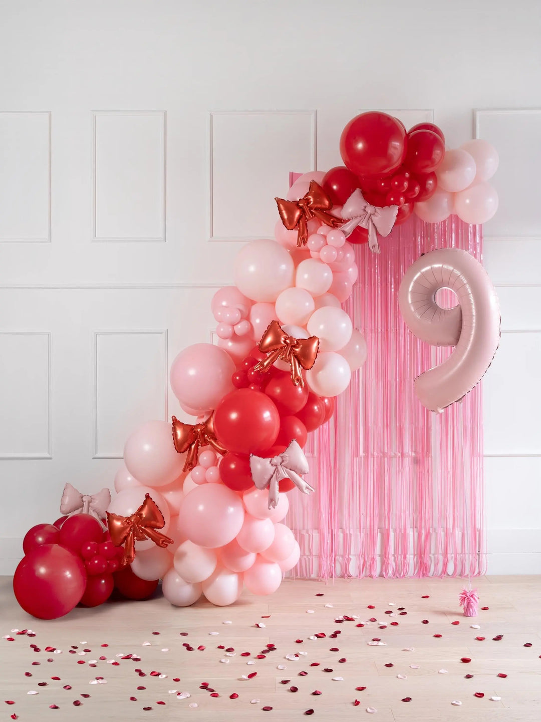 Pink Party Curtain - Light Pink Party Backdrop - Kids Party - Pastel Pink Party Decor - Princess Party Fringe Curtain - Photo Booth Backdrop - Jolie Fete UK