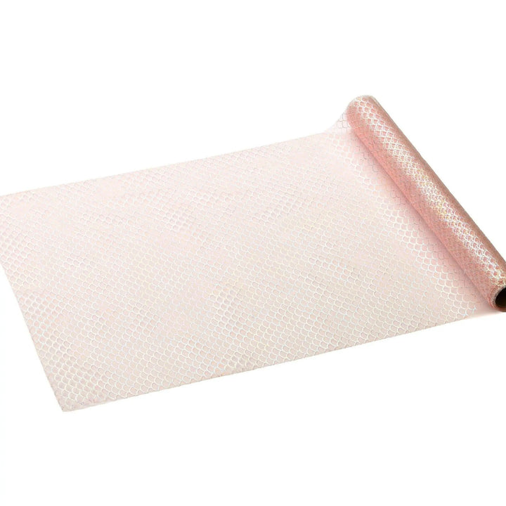 Pink Table Runner - Mermaid Theme Tulle Runner With Scales - Under the Sea Party - Mermaid Backdrop-Party Decorations-Kids Birthday Party-3m - Jolie Fete UK