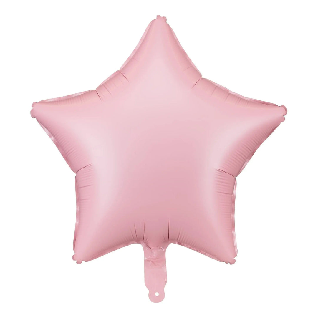 Pink Star Foil Balloon 48cm - Pastel Pink Mylar Star Balloon - Twinkle Twinkle Birthday Decor - Baby Shower - Anniversary Party Supplies - Jolie Fete UK