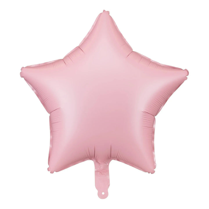 Pink Star Foil Balloon 48cm - Pastel Pink Mylar Star Balloon - Twinkle Twinkle Birthday Decor - Baby Shower - Anniversary Party Supplies - Jolie Fete UK