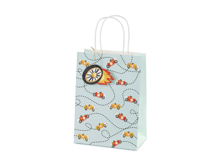 Racing Car Gift Bag - Racing Cars Paper Party Bag - Racing Car Party Supplies - F1 Theme - Kids Birthday Party Supplies - Pack of 1 - Jolie Fete UK