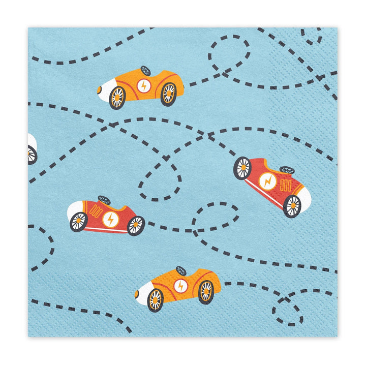 Racing Car Napkins - Racing Cars Party Paper Napkins - Racing Car Party Supplies - F1 Theme - Kids Birthday Party Supplies - Pack Of 12 - Jolie Fete UK