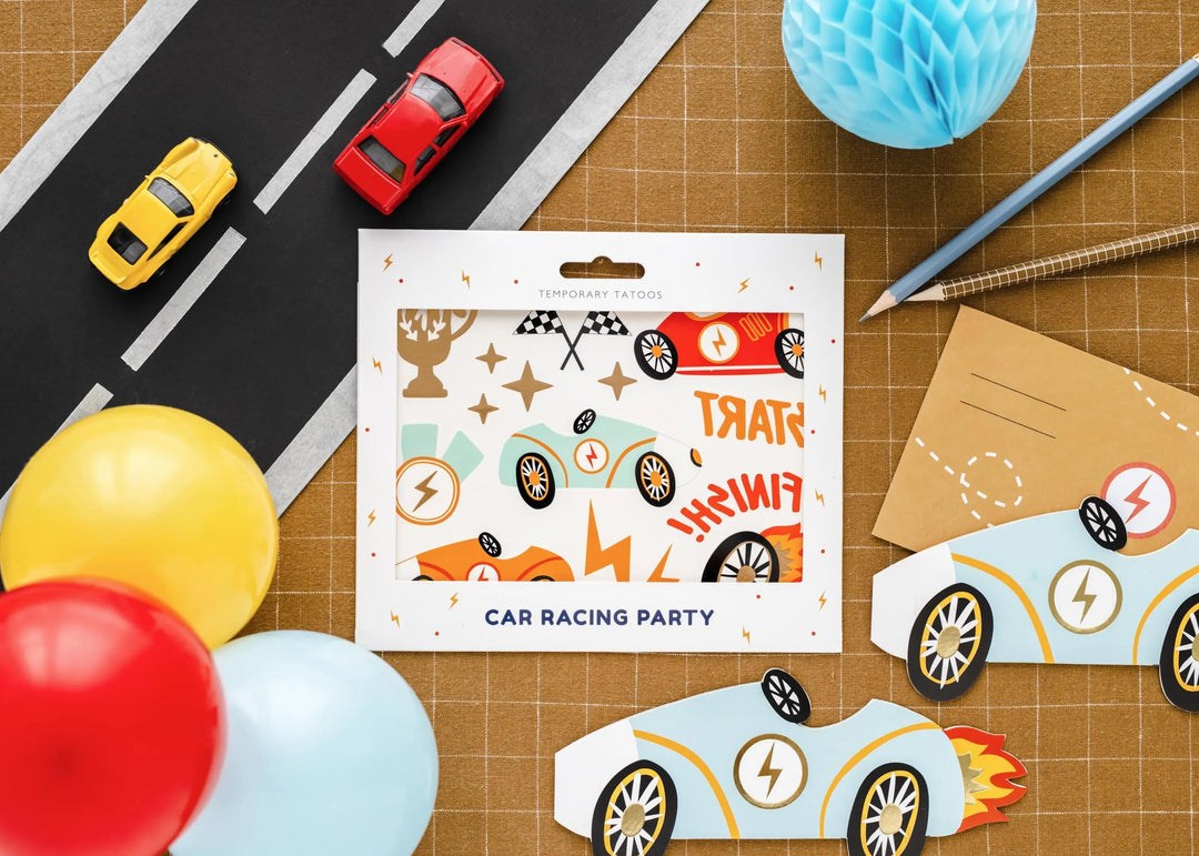 Racing Car Temporary Tattoos - Racing Cars Party Bag Fillers - Racing Car Party Supplies - F1 Theme - Kids Birthday Party Supplies - Jolie Fete UK