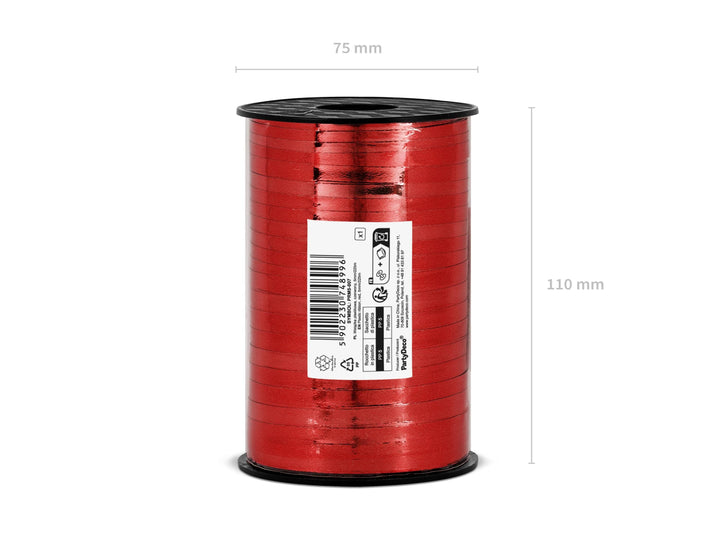 Red Ribbon - Balloon Ribbon - Curling Ribbon - Gift Wrap Ribbon - 225m - Jolie Fete UK