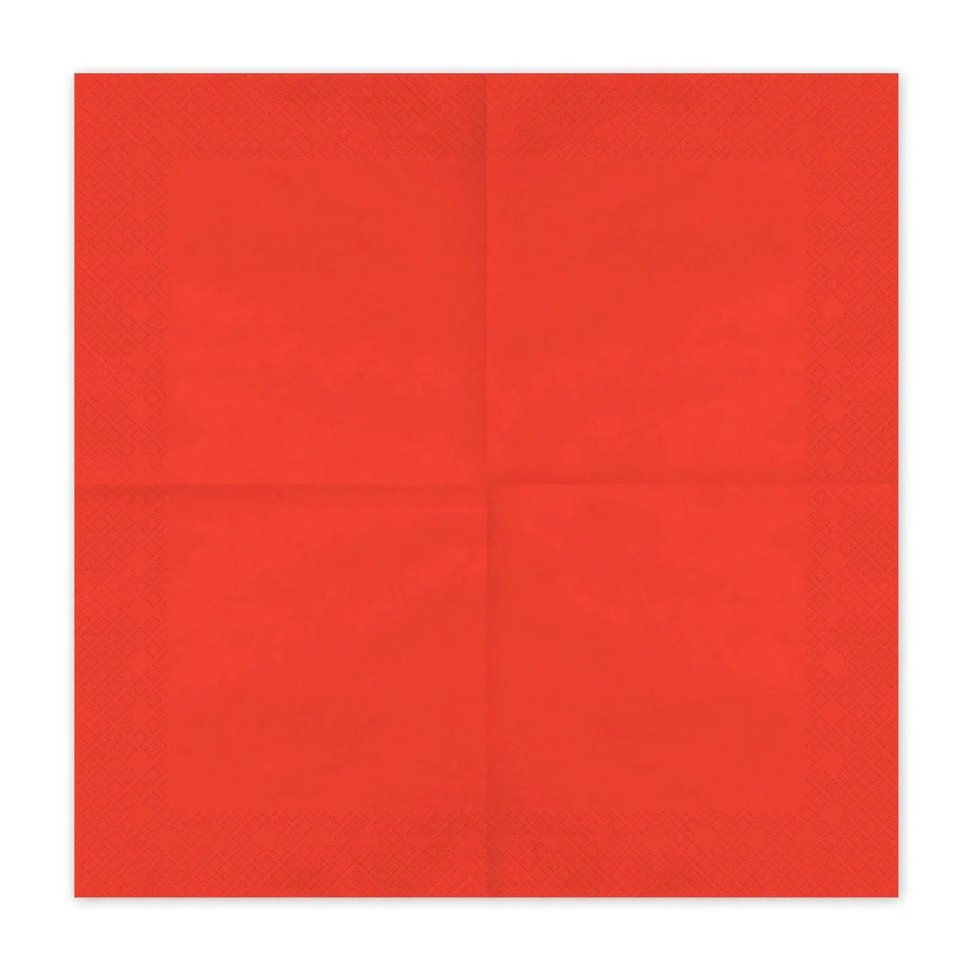 Red Paper Napkins 33x33cm - Party Tableware Supplies - Pack of 20 - Birthday Dinner - Circus Party - Christmas - Table Decoration - Pirates - Jolie Fete UK