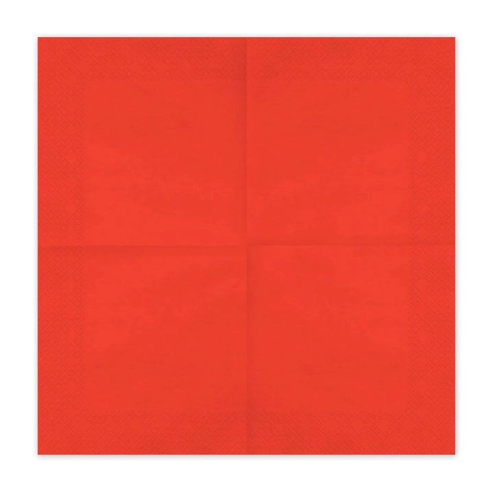 Red Paper Napkins 33x33cm - Party Tableware Supplies - Pack of 20 - Birthday Dinner - Circus Party - Christmas - Table Decoration - Pirates - Jolie Fete UK