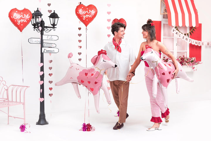 Valentines Day Banner - Red & Pink Valentine's Bunting - Valentine's Garland - Valentine's Day Party - Valentines Decorations - Jolie Fete UK