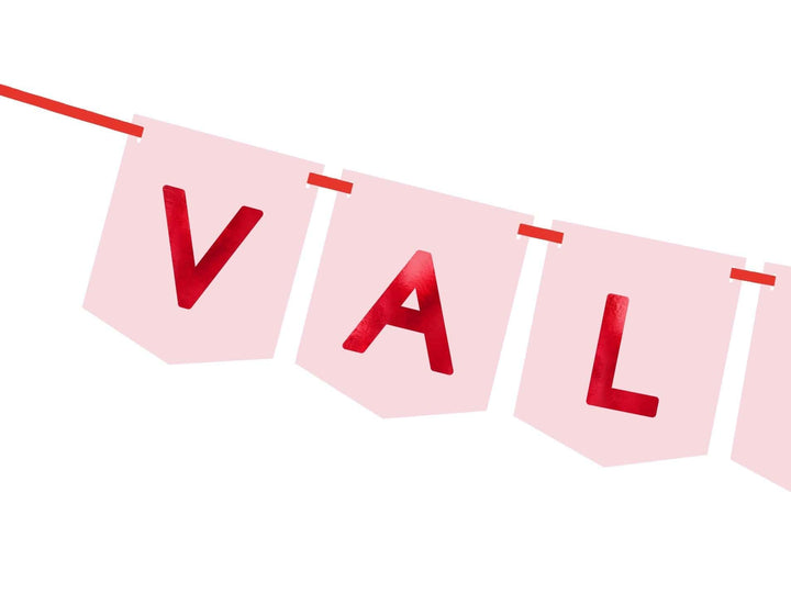 Valentines Day Banner - Red & Pink Valentine's Bunting - Valentine's Garland - Valentine's Day Party - Valentines Decorations - Jolie Fete UK