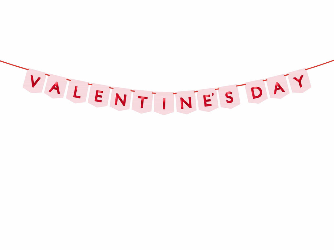 Valentines Day Banner - Red & Pink Valentine's Bunting - Valentine's Garland - Valentine's Day Party - Valentines Decorations - Jolie Fete UK