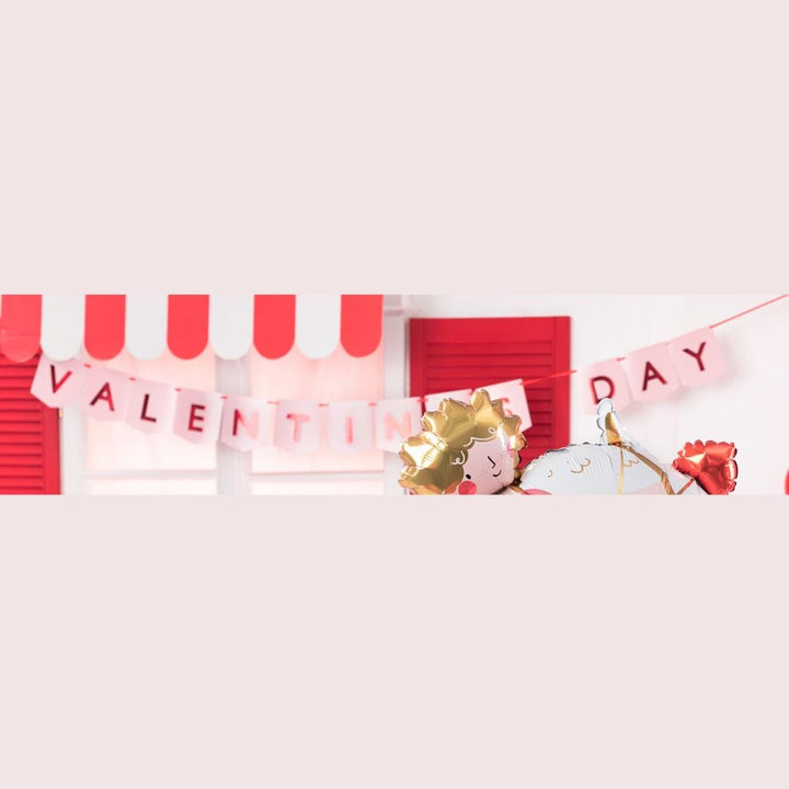 Valentines Day Banner - Red & Pink Valentine's Bunting - Valentine's Garland - Valentine's Day Party - Valentines Decorations - Jolie Fete UK