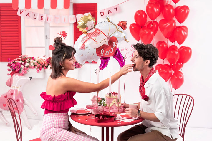 Valentines Day Banner - Red & Pink Valentine's Bunting - Valentine's Garland - Valentine's Day Party - Valentines Decorations - Jolie Fete UK