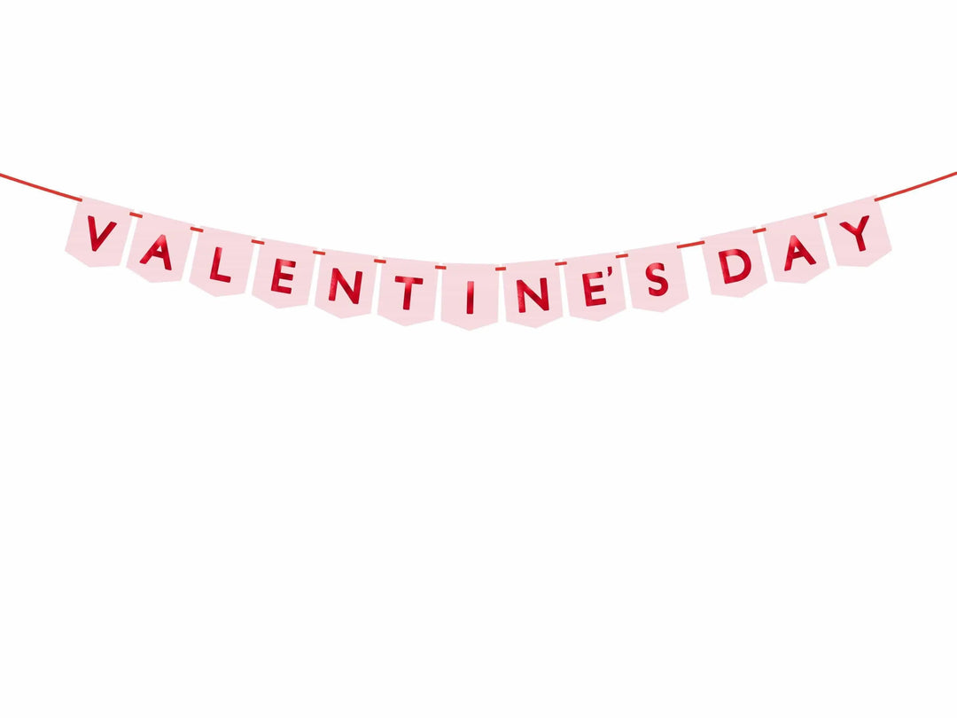 Valentines Day Banner - Red & Pink Valentine's Bunting - Valentine's Garland - Valentine's Day Party - Valentines Decorations - Jolie Fete UK