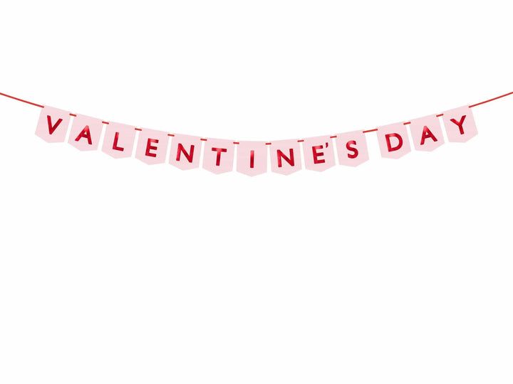 Valentines Day Banner - Red & Pink Valentine's Bunting - Valentine's Garland - Valentine's Day Party - Valentines Decorations - Jolie Fete UK